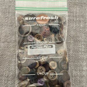 Lot of Brown and Other Colors Mixed Button Sizes Crafts Sewing...